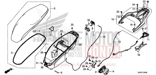 SIEGE/COMPARTIMENT A BAGAGES SH125ADL de 2020